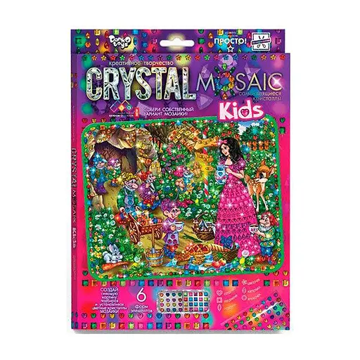 Набір креативної творчості "Kids Crystal Mosaic" CRMk-01-07, 6 форм елементів