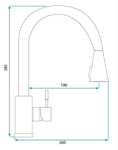 Змішувач для кухні Rea Cross хром REA-B5310 Хром - фото 5