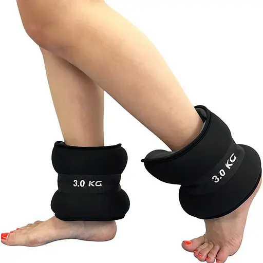 Утяжелители EasyFit 2 х 3 кг для ног и рук Черные (EF-1030-BK) - фото 1