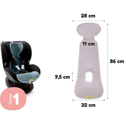 Дышащий вкладыш AeroMoov Air Layer для автокресел группы 1 розовый (AL-1-FL) - фото 2