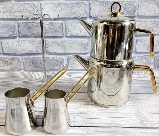 Набір каструль O.M.S. Collection 1088 з нержавіючої сталі 18 предметів (Туреччина) - фото 3