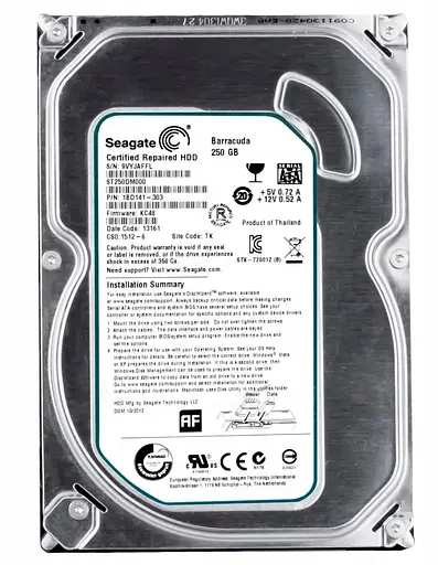 Жорсткий диск Seagate 3.5 Barracuda 250Gb (ST250DM000) Б/в - фото 1