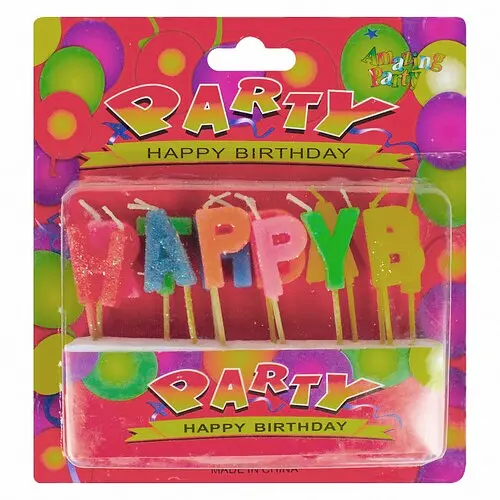 Свічки набір для торта Happy Birthday - фото 1