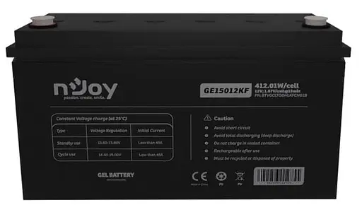 Аккумуляторная батарея для ИБП Njoy GEL 12 V / 150 А*ч (GE15012KF) - фото 2