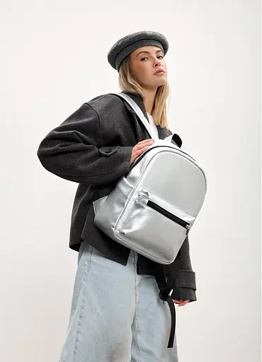 Жіночий рюкзак Sambag Talary срібло 35 х 25 х 12 см (35312003) - фото 1