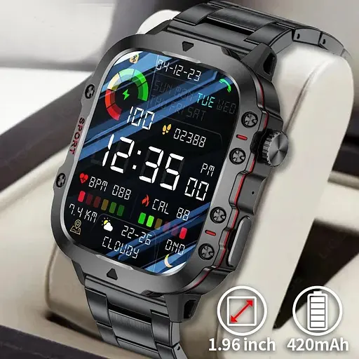 Смарт-часы Lige Smart Expert Nano Steel 2 ремешки черные (3203) - фото 7