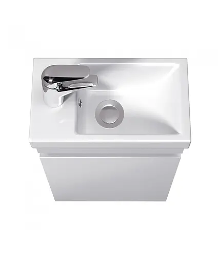 Тумба Мойдодир City White 40-A з умивальником Como 40 Білий підвісна Білий - фото 5