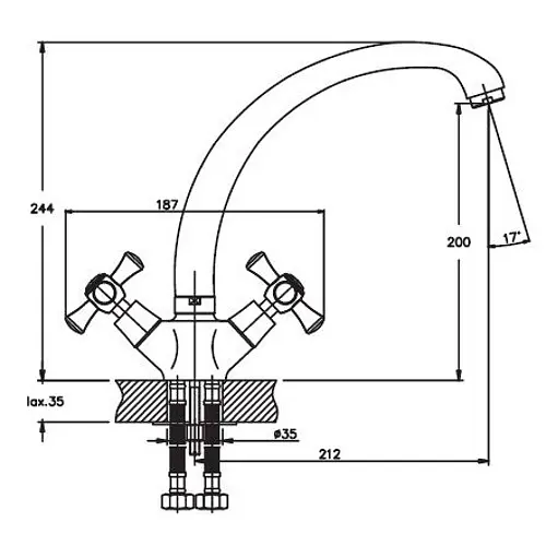 Смеситель для кухни Haiba SMES 273 HB0374 - фото 2