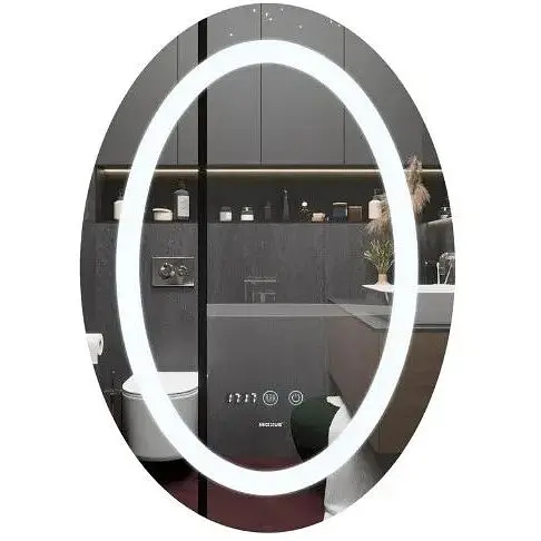 Дзеркало Mixxus Plain MV02-50x70 (годинник, LED-підсвічування, антизапотівання) (MI6010) - фото 1