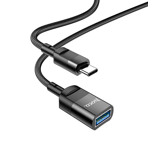 Кабель Hoco Type-C to USB female charging data sync extension cable U107 1.2 м чорний