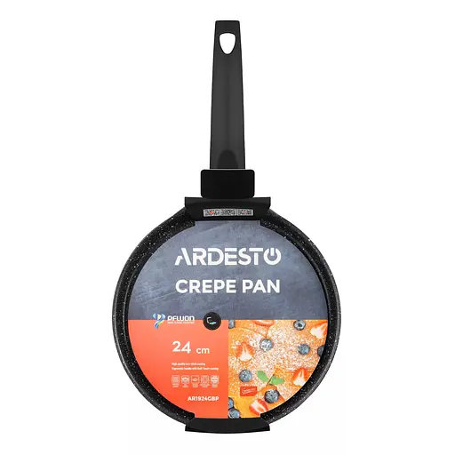 Сковорода Ardesto Gemini Daiano для млинців 24 см алюміній чорна (AR1924GBP) - фото 8