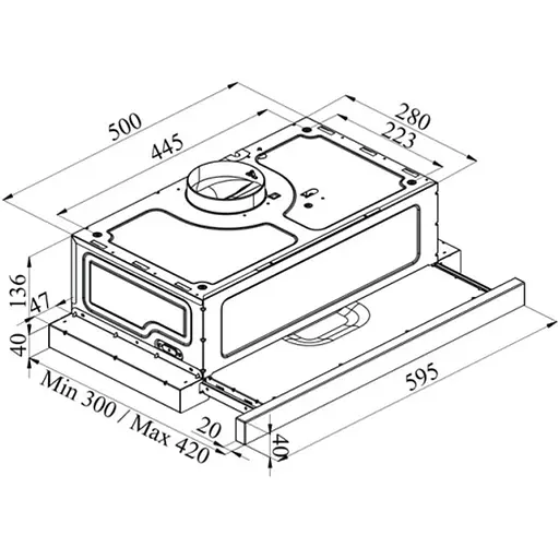Вытяжка встроенная Ardesto HT-F900MINX [142606] - фото 2