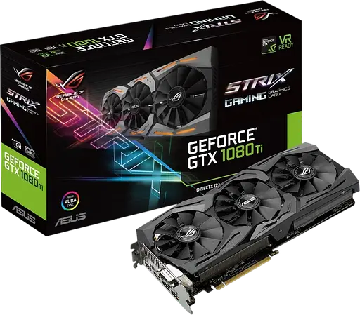 Видеокарта GeForce GTX 1080 Ti 11GB Asus ROG Strix Gaming (ROG-STRIX-GTX1080TI-11G-GAMING) Б/У - фото 1