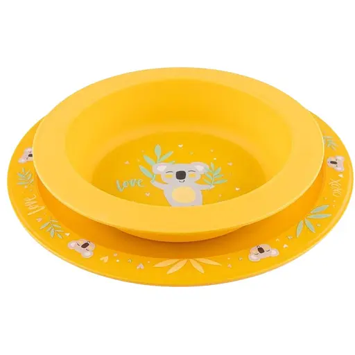 Набор посуды Canpol babies Exotic Animals из 2-х элементов желтый (56/523_yel)
