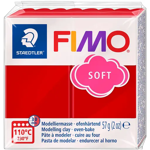 Пластика для біжутерії Soft Різдвяний червоний 57г Fimo