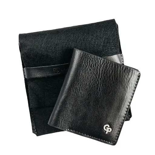 Мужской кожаный кошелек Grande Pelle 10х10х2 см acs0029275 - фото 4