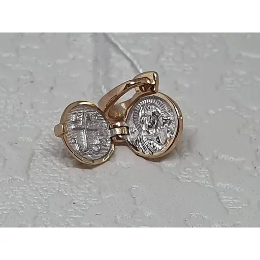 Золота підвіска Tango-мощевик "Божа Матір". 130294 - фото 4