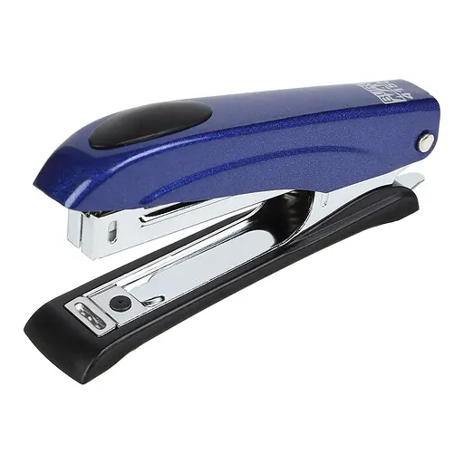 Степлер металлический Металлик, до 12 листов, скобы №10, синий