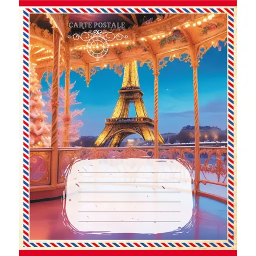 Зошит учнівський "Листівка" Leader 024-560268L-4 в лінію, 24 аркуші - фото 1