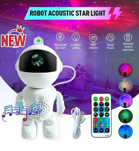 Ночник-проектор звездного неба с Bluetooth-колонкой Астронавт XL-737 9597 с пультом - фото 7