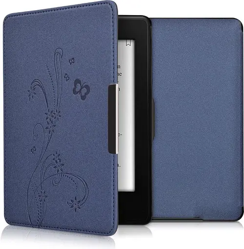Електронна книга kwmobile, призначена для Amazon Kindle Paper білі мотики - Відкидний футляр для електронної книги з магнітним крі
