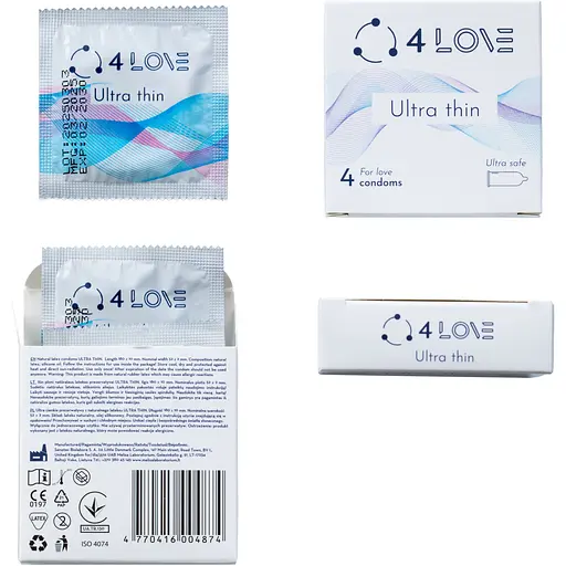Презервативи 4Love Ultra thin ультра тонкі 4 шт. - фото 3