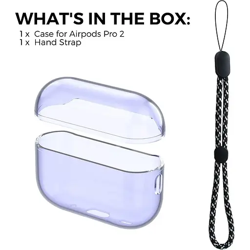 Чехол AhaStyle Transparent Case для Airpods Pro 2 Purple [133867] - фото 2