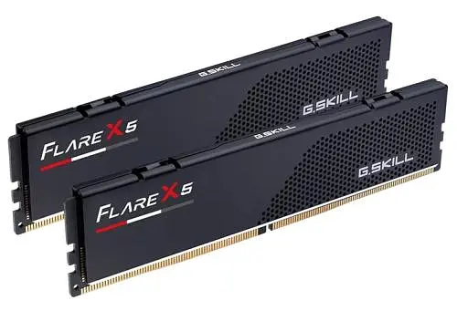 Память 16 Гб x 2 (комплект 32 Гб) DDR5, 6000 МГц, G.Skill Flare X5, черная, 36-36-36-96, 1,35 В, с радиатором (F5-6000J3636F16GX2-FX5) - фото 2