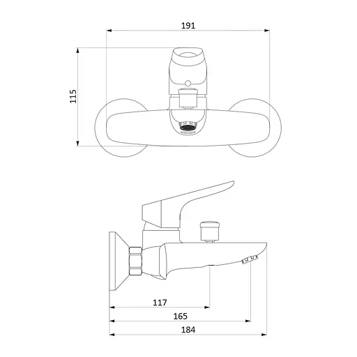 Змішувач для ванни DAMIXA Origin Bit 771000000 - фото 9