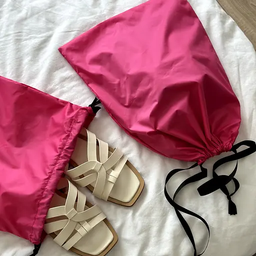 Набір у валізу з 7 нейлонових органайзерів ORGANIZE  для подорожі (рожевий) - фото 4