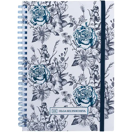 Блокнот Axent Blue garden OS на спирали А5 в клетку 80 листов (8471-4-A-OS) - фото 4