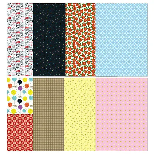 Набір кольорового картону преміум А4 "Чарівні візерунки" АП-1108 Апельсин, 8 аркушів/візерунків (4823119601687) - фото 2