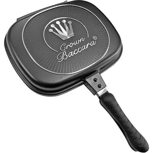 Уцінка. Подвійна сковорода Supretto Crown Baccara з антипригарним покриттям 28 см (8161) - фото 4