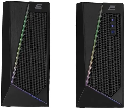 Акустическая система 2E 2.0 PCS233 RGB USB Black (2E-PCS233BK) - фото 2