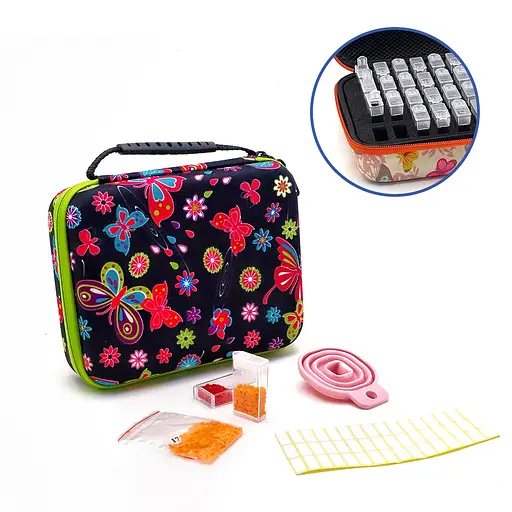 Аксесуари Кейс для зберігання камінців 40 комірок Чорний з зеленим A-Toys - фото 1