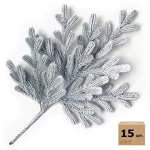 Гілки хвойні штучні Hvoya Traditional засніжені 60 см 15 шт.