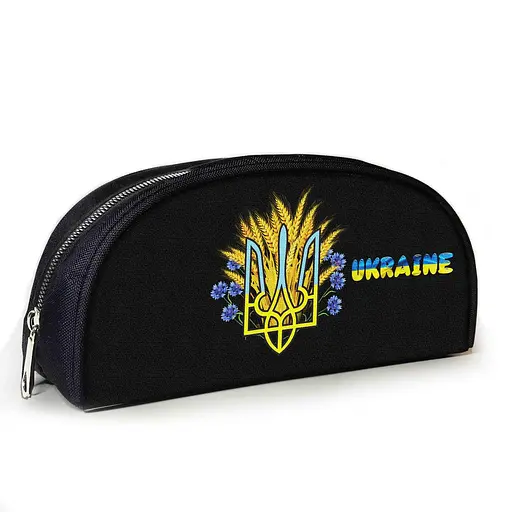 Пенал шкільний з принтом Тризуб України 23х10х8 см з принтом для хлопчика (3855)