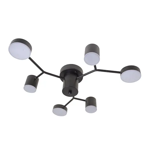 Люстра стельова Brille в спальню LED 42W WW+NW+CW BK (BR-01 634C/6)