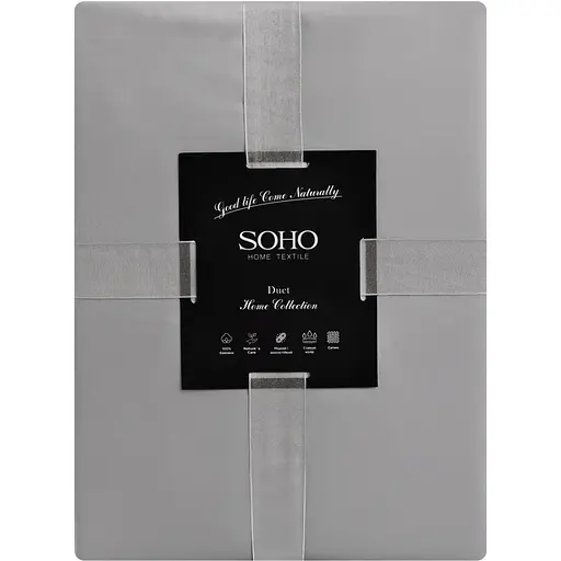 Комплект постільної білизни Soho Duet полуторний Ivory/Grey (Полуторний Duet 150*200 Ivory/Gr) - фото 4