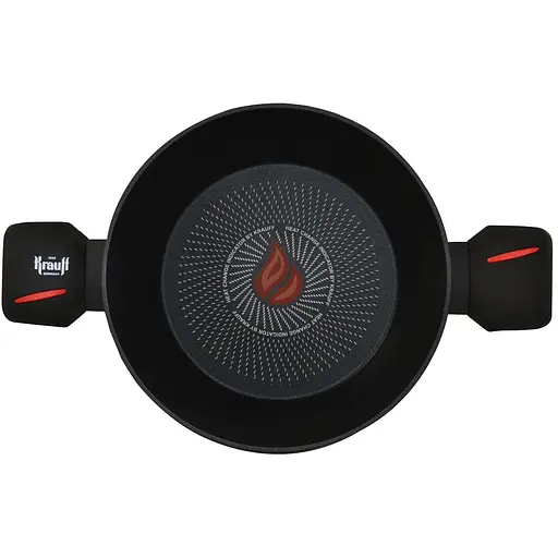 Каструля Krauf алюмінієва з антипригарним покриттям зі скляною кришкою 6.6 л 28 см (25-45-186) - фото 2