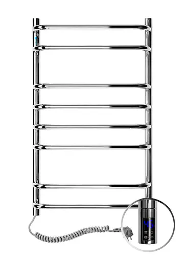 Электрический полотенцесушитель Navin Симфония 480x800 Sensor левый с таймером 10-009133-4880, Хром, Левое, Электронный - фото 1