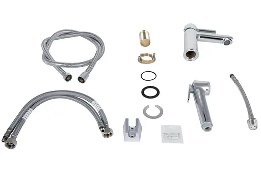 Змішувач для раковини Qtap Grand, Chrome (k35) з гігієнічним душем QTGRA272CRM45670 - фото 6