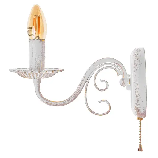 Бра Brille BKL-666W/1 настінне накладне класичне E14 WH+G - фото 3