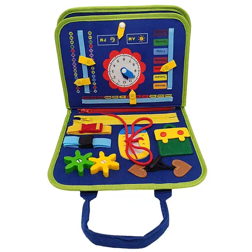 Дитяча розвиваюча сумочка-логіка XX4428 тактильні, розвиваючі вправи, з фетру - фото 2