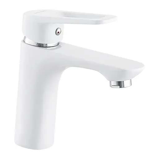 Смеситель для умывальника Mixxus Nevada 001 Nut white MI5798 Белый матовый - фото 1