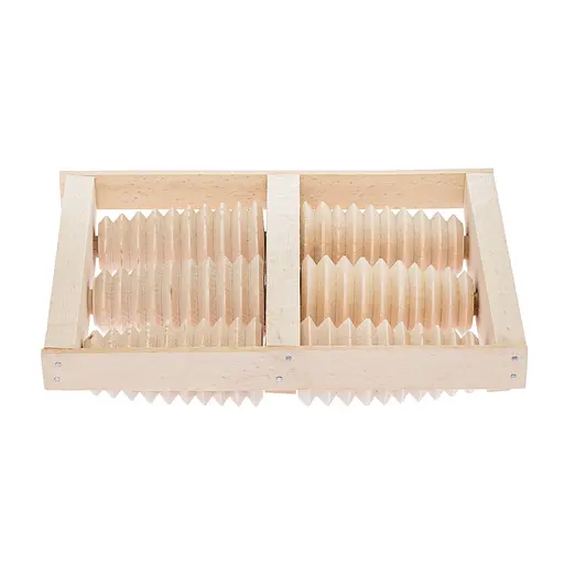 Масажер для стоп дерев'яний для профілактики плоскостопості та рефлекторного масажу на 6 роликів на дві ноги., Woodly 87032 - фото 3