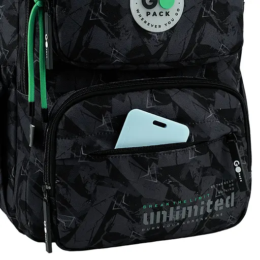 Рюкзак GoPack Education 120M-4 Unlimited Чорно-сірий (GO26-120M-4) - фото 9
