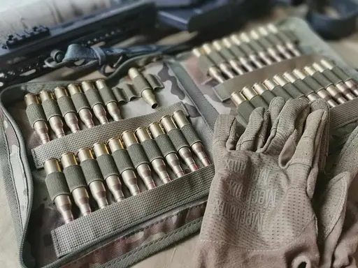 Сумка-патронташ закрита для 308 Win, 6.5 Cr, 243  на 80 шт GEN 3 мультикам з карманом та моллі - фото 8