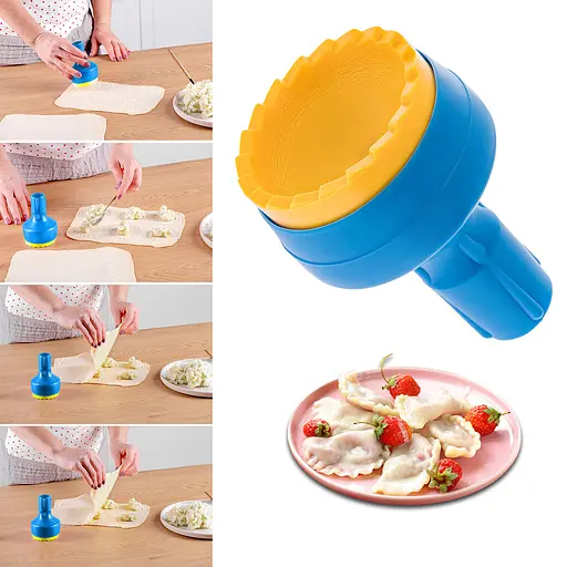 Вареничниця механічна ручна прес форма для вареників машинка для вареників Блакитний, Kitchette 84441 - фото 3