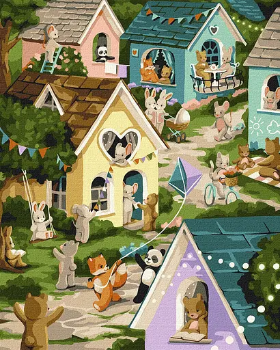 Набор для росписи по номерам Волшебный город, 40x50 см, КНО6515